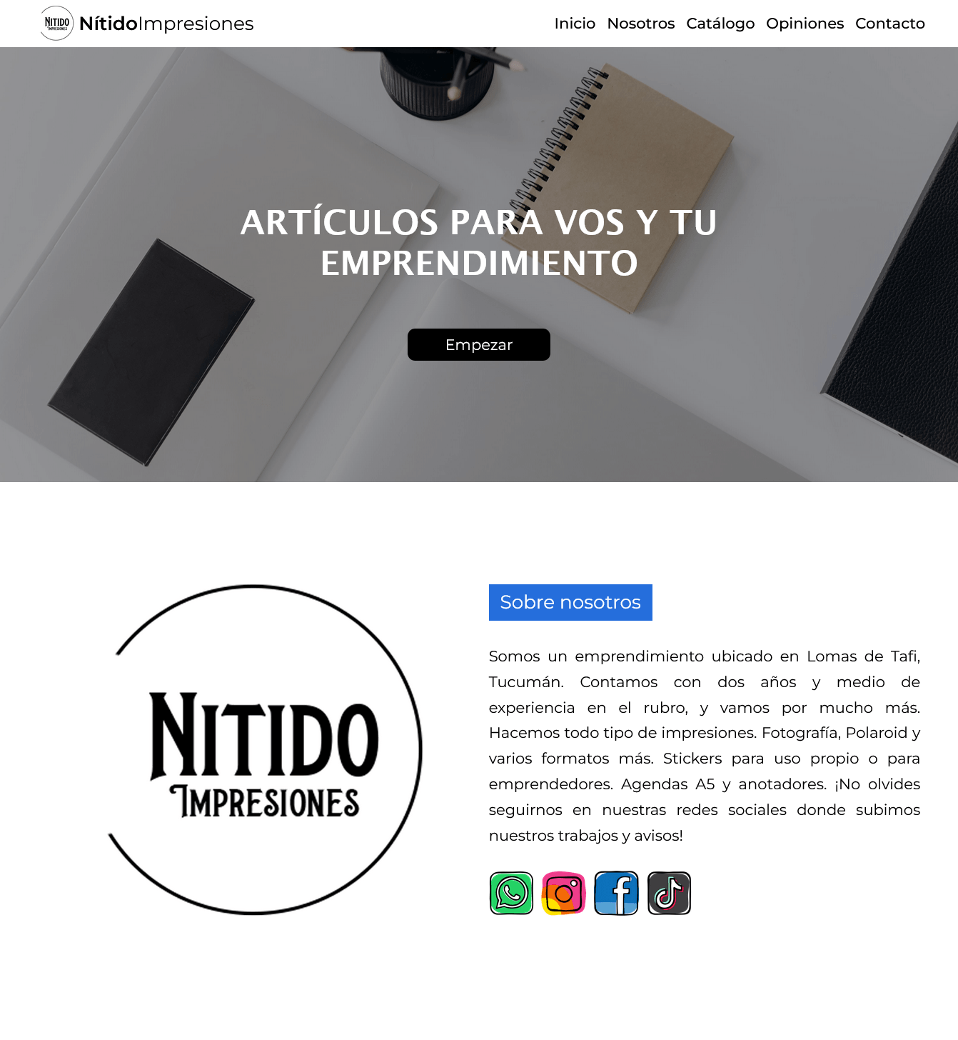 Image of the project: Nitido Impresiones Web
